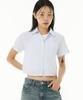 PEACE MAKER Seersucker Pocket Crop Stripe Shirts (Sky Blue)