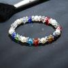 Shiny Colorful Rhinestone Faux Pearl Bracelet Bangle Women Jewelry Birthday Gift