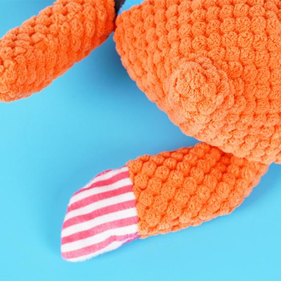 Plush Fox Dog Toy Squeaky Interactive Dog Chew Toy Puppy Teething Toy Stuffed Animal for Dogs Teeth Cleaning Boredom Relief