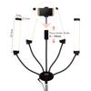 FX 800II Four Arm LED Video Lamp Fill Lights Bi Color 3200 5500K Color Temperature Light Strips with Flexible Hoses LCD