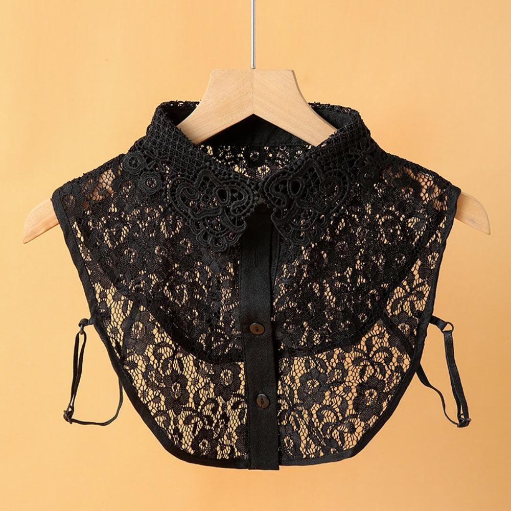 Detachable False Collar White Black Lapel Half Shirt Clothes Accessory Shawl Wrap  Women Girls