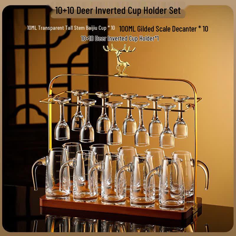 Elegant Crystal Baijiu Drinkware Set