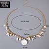 Boho Shell Starfish Conch Belly Chain for Women Sexy Imitation Pearl Gold Color Waist Chain Summer Beach Body Jewelry Belt Gift
