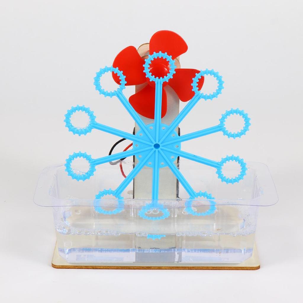 DIY Hand-Crank Bubble Machine Kit: Fun Science Experiment Model