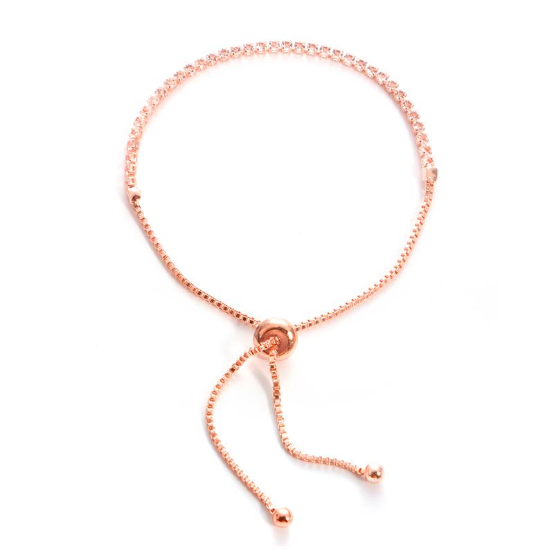 Fashion Low-Key Luxury Exquisite Diamond-Encrusted Crystal Push-Pull Bracelet