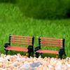 Bench Park Creative Mini Model Miniature Landscape Garden Decorative Ornament