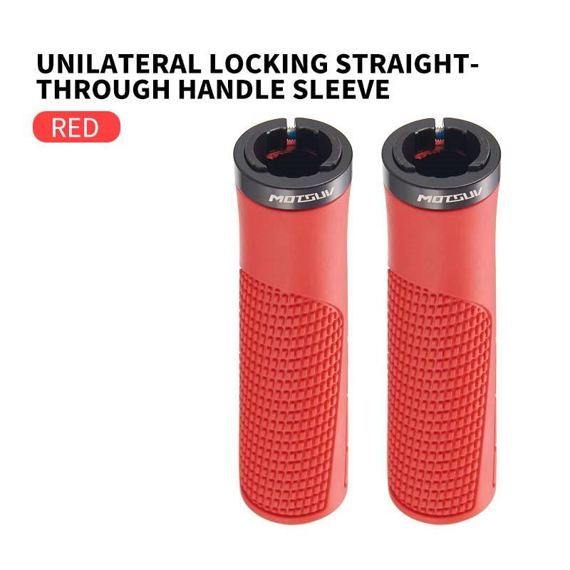 Single Lock‑On TPR Rubber Bike Handlebar Grips, Anti‑Slip Shock‑Absorbing Cycling Grips for Mountain, Fixed Gear & Folding Bikes