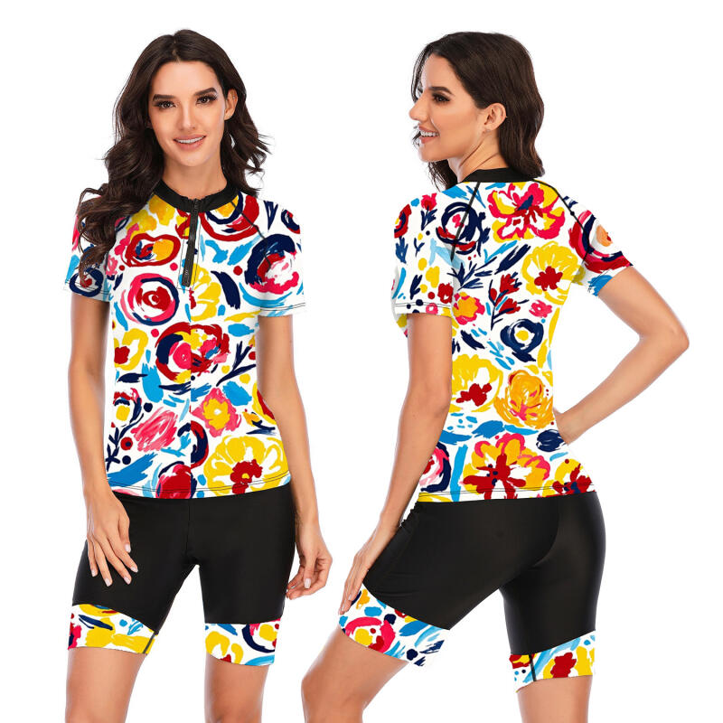 Split Short Sleeve Surfer Suit Swimsuit Wetsuit Sexy Fashion Yinhua Swimsuit