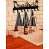 Wall Mounted Heavy Duty Towel Rack 8 Hooks Bathroom Pool Metal Organizer