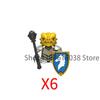 Medieval Castle Soldier Action Figures Building Block Empire Templars Lancer Warrior Militia Helmet Shield Sword Bow Toy Gifts