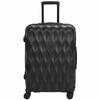 26Inch 65cm 64L Suitcase, ABS Hard Shell Checked Luggage, Black