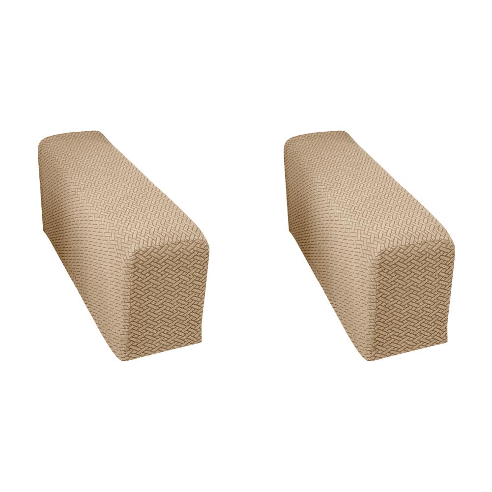 2Pcs 90x25x20cm Checkered Stretchy Stretch Fit Couch Arm Protector Washable Armrest Chair Covers Anti Slip Furniture Protector