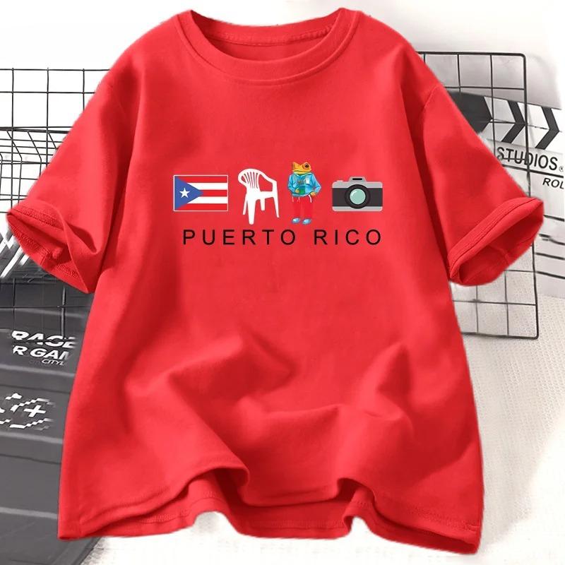 

Puerto Rico DTMF Bad Bunny Tshirt for Women Short Sleeve Harajku Frog T-shirt Casual Streetwear Women Clothes Tops 4XL