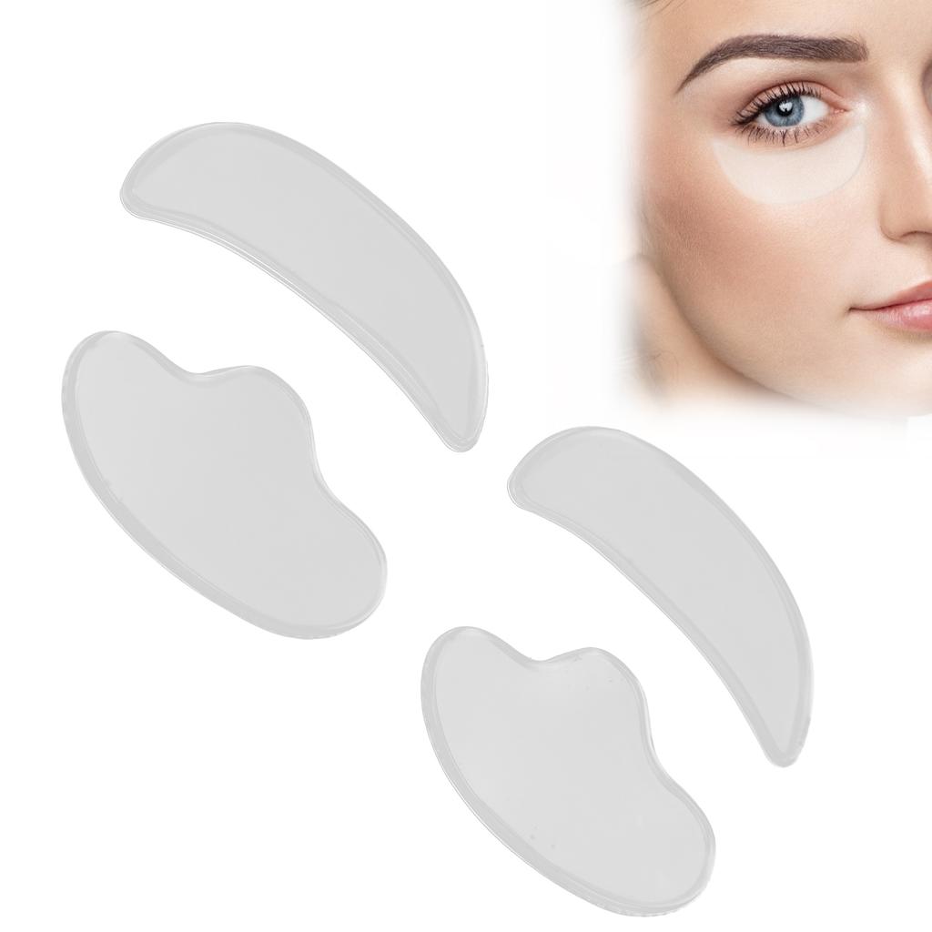 4Pcs Silicone AntiWrinkle Sticker Reusable Facial Eye Fine Line Removal Beauty Pads