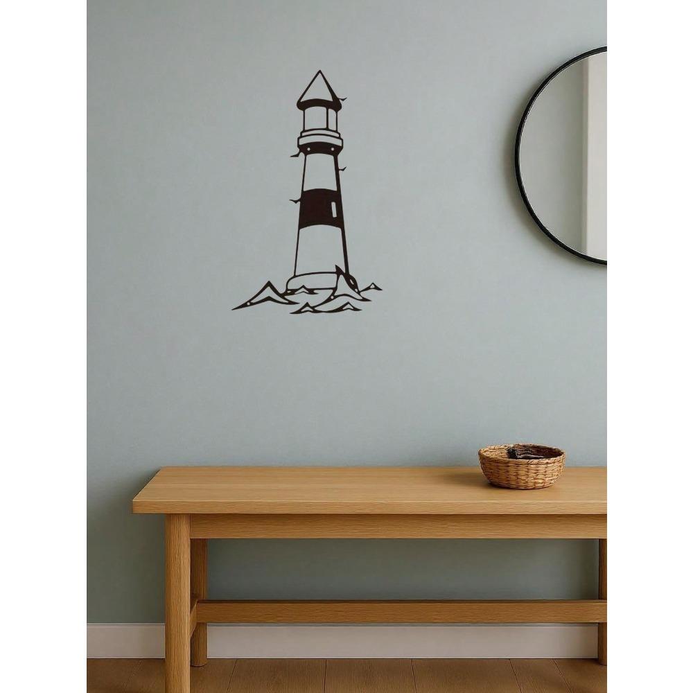 Modern Metal Lighthouse Wall Art Sculpture Waterproof Rustproof Decor for Living Room Bedroom Bathroom Outdoor Christmas Gift