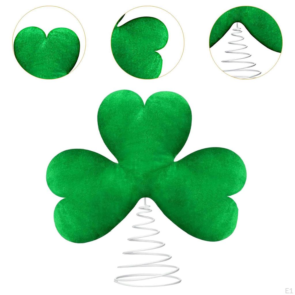 ST. Patrick Day Tree Topper Plush Ornament Lucky Multifunctional,Tree Decor Shamrock Decoration