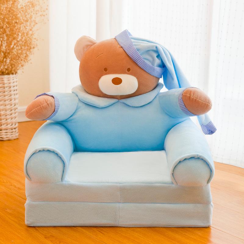 Cartoon Children's Multi-Layer Folding Plush Sofa Bed 