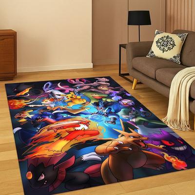 Pokemon Pikachu Elf Monštrum Kreslený Roztomilý Detský Koberec Rohožka do Herny Obývacej Izby Spálne Dekorácia Protišmyková Podložka na Hranie Darček