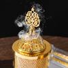 Glass Incenses Diffuser Set With Metal Frame Tray Storage Jar and Tongs Fragrances Censers Home Decoration Ornament