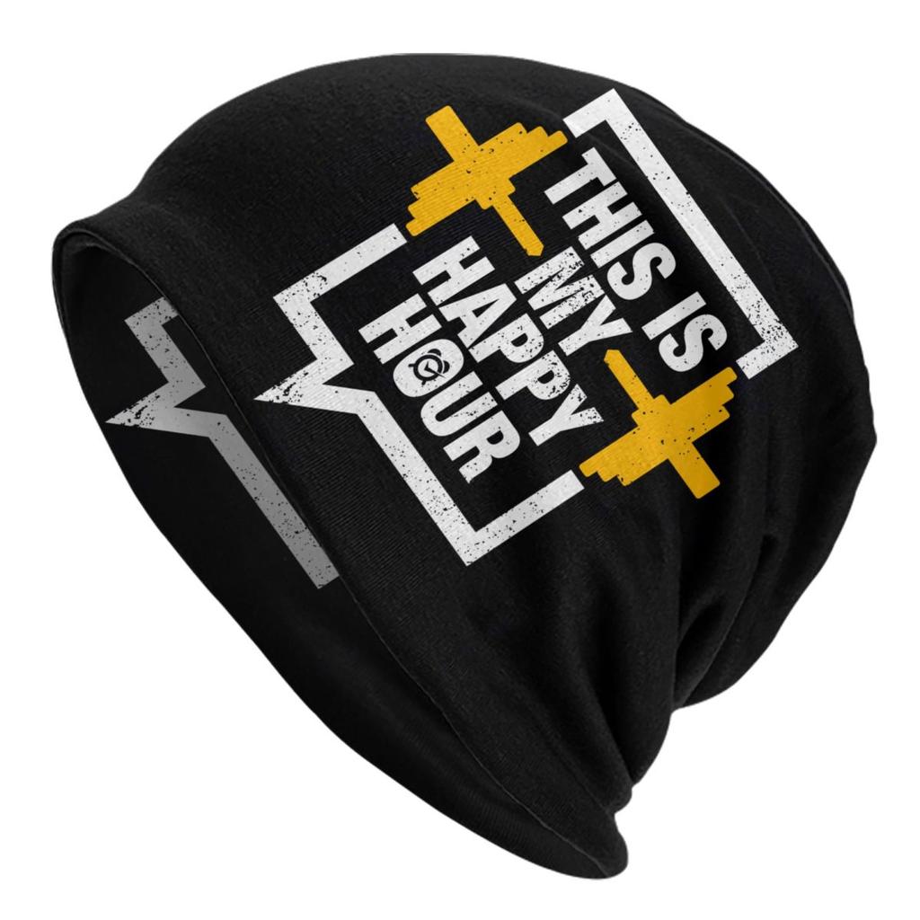 Custom No Pain No Gain Skullies Beanies Caps Unisex Winter Warm Knitted Hat Hip Hop Bodybuilding Fitness Gym Bonnet Hats Cap