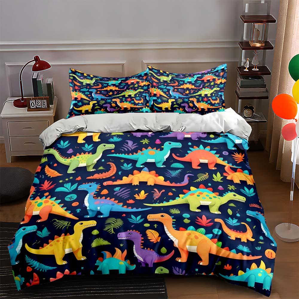 

Colorful dinosaur pattern Bedding Duvet cover sets Duvet covers Pillowcases gifts (1 * Duvet Cover 2 * Pillowcases, without duvet insert) 135x200cm