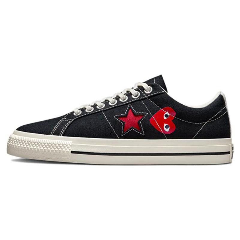

CDG Play x Converse One Star Classic Trend Повседневные Низкие Кеды Унисекс Черные 35