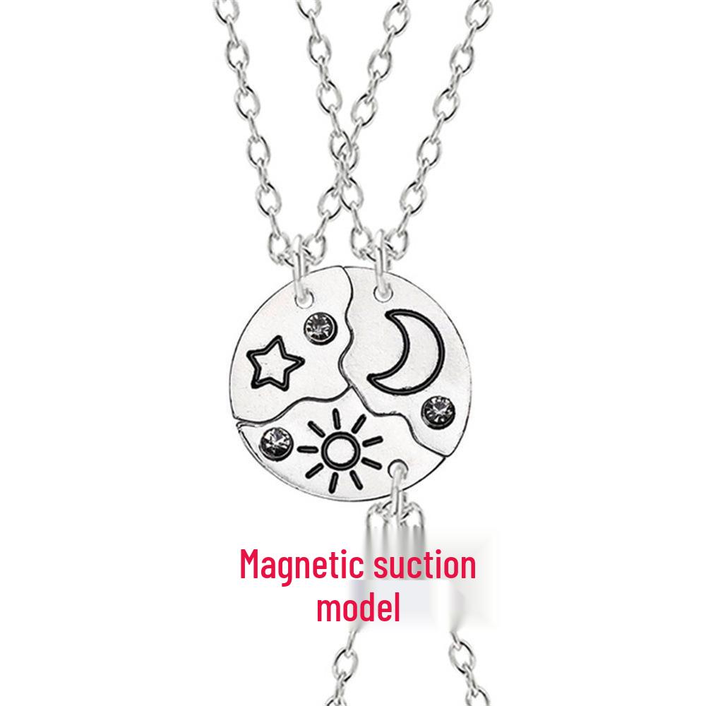 Four-Piece Star Moon Sun Cloud Best Friend Necklace Set