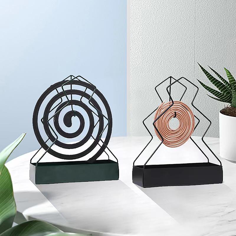 Cute Cat Iron Mosquito Coil Holder Incense Holders Coil Incense Burner Frame Repellent Incense Rack For Household Bedroom