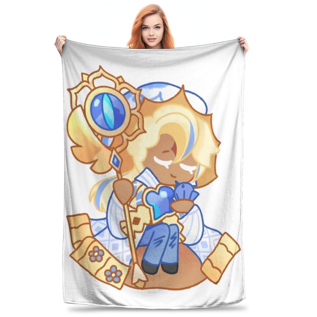 Pure Vanilla and Shadow Milk Blankets Cookie Run Kingdom Plush Awesome Warm Throw Blankets for Home Summer
