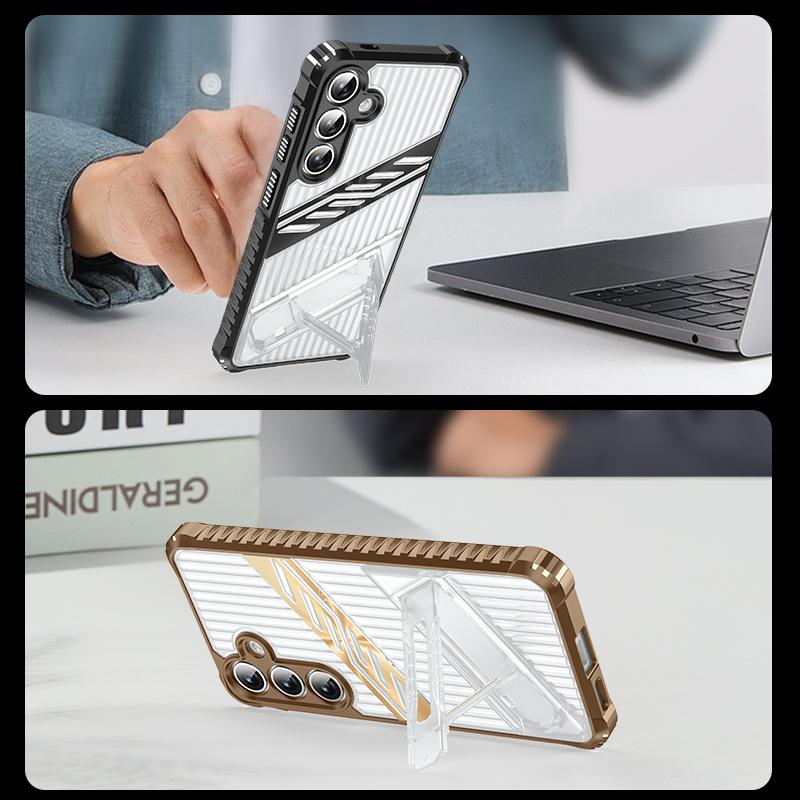 Armor Shockproof Phone Case For Samsung S25 Edge S24 S23 Plus S22 Ultra S21 S20 FE A56 A36 A26 A16 A06 A55 A35 With Holder Cover