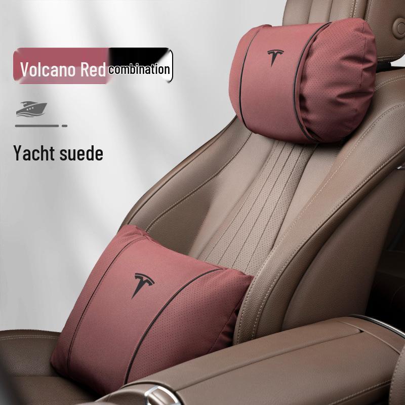 Headrest Cushion and Lumbar Support for Tesla Model 3/Y/S/X