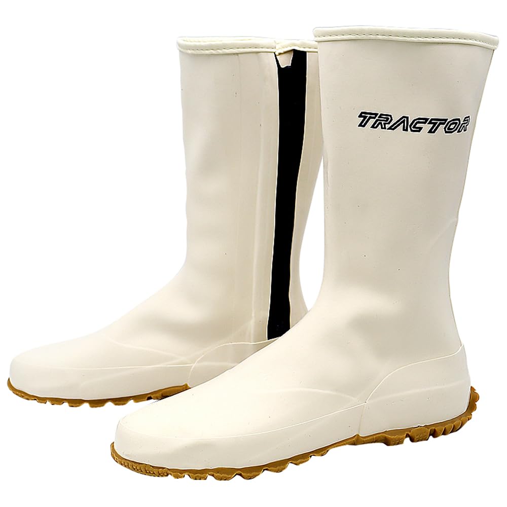 

Marukatsu Waterproof Underground Tractor Shoes with Cool Round Extra Large Zipper, White, Toe, (27.5-28.0cm) TRW-88 белый
