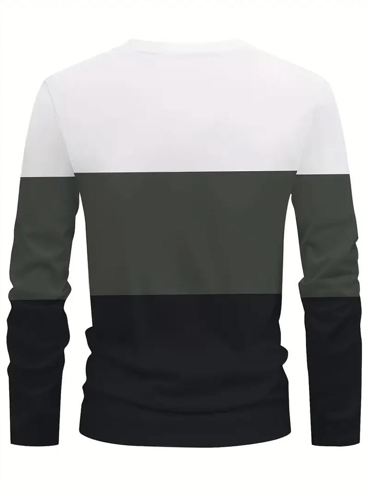 Men's Casual Long Sleeve Crew Neck T-Shirt Regular Fit