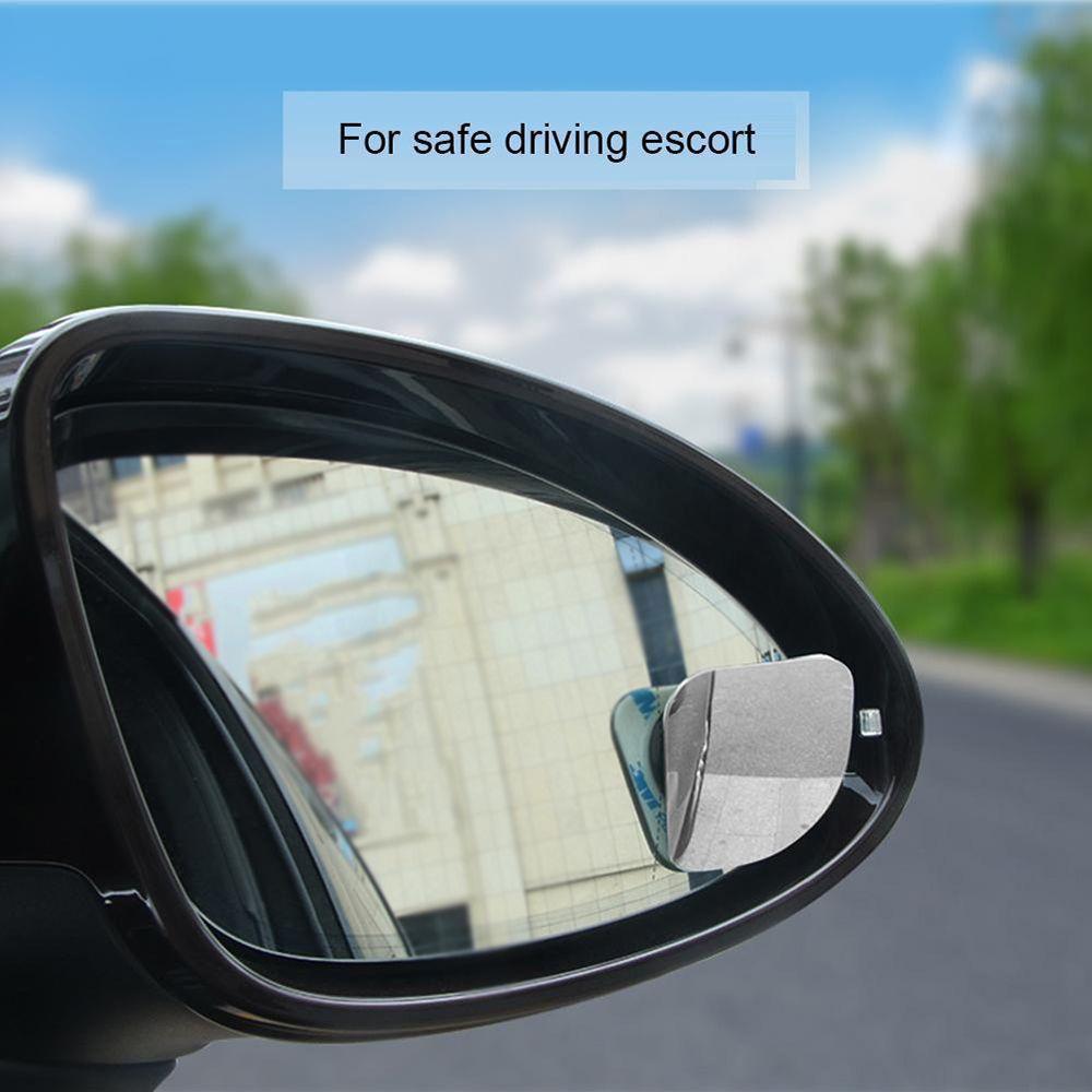 2Pcs New Wide Angle Adjustable HD Glass Convex 360 Degree Rotation Blind Spot Mirror