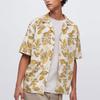 UNIQLO SS23 Pullover Leaf Print Short Sleeve Shirt Men shirts 458352-01