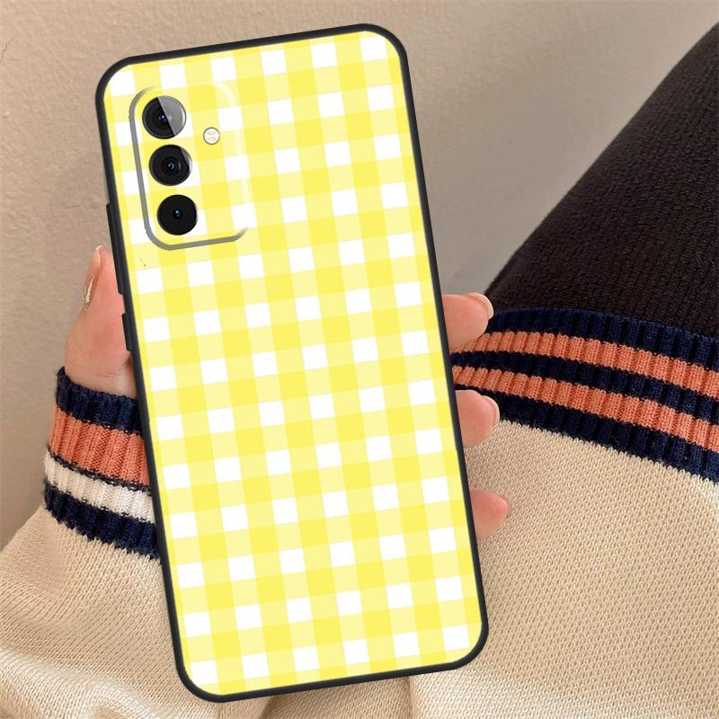 Pastel Gingham Cover For Samsung Galaxy A12 A13 A14 A54 A53 A52 A34 A33 A32 A24 A23 A22 A51 A71 Phone Case