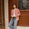 Elysia Ssichi Viscose Striped Knit Cardigan