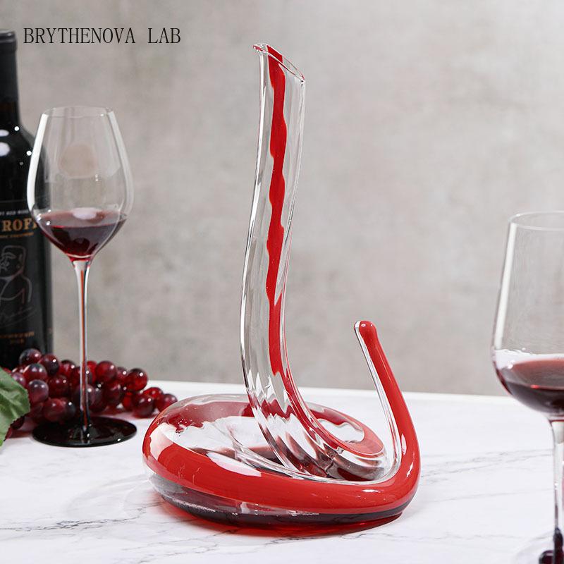 Caraffa in Vetro Soffiato Artificialmente a Forma di Serpente Separatore di Vino Articoli da Bar Caraffa Senior Dispenser Domestico per Vino 1000ml