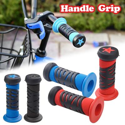 Soft Rubber Child Handle Grips Thick Anti Slip Handbar Grip for Kids Bike Skateboard Balance Scooter Healthy Breathable