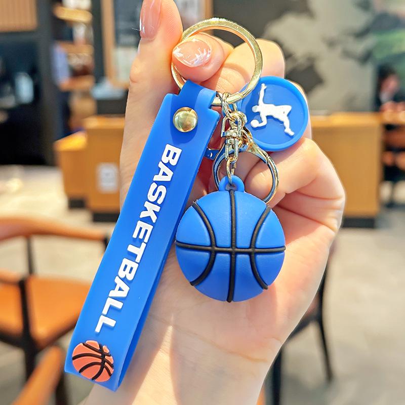 NBA Basketball Keychain Souvenir: Cross-Border Simulation Pendant for Backpack or Small Gift