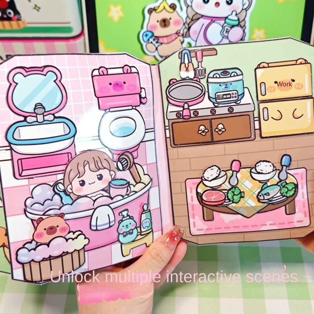 

Early Learning DIY Pinch Toy Book Handmade Material 3D Sticker Book Creative Activities зелений