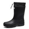 Unisex Waterproof Plush Lined Rain Boots – Non-Slip Rubber Shoes for Riders and Fishers