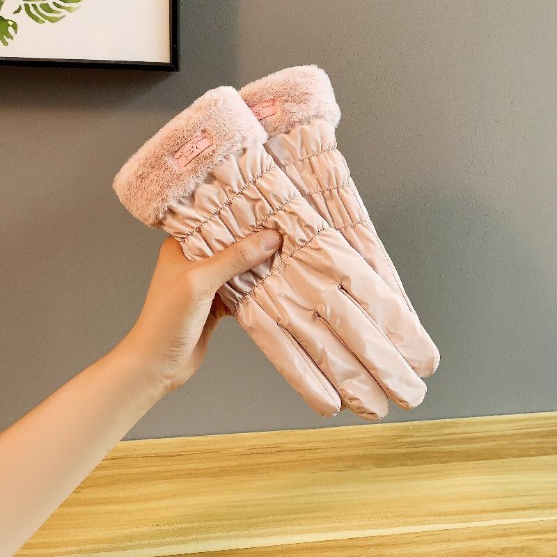 FallSeason and ColdSeason Style Warm Gloves Ladies Driving Plus Velvet Warm Touch Screen Non Slip ColdSeason Skiing Waterproof Cycling