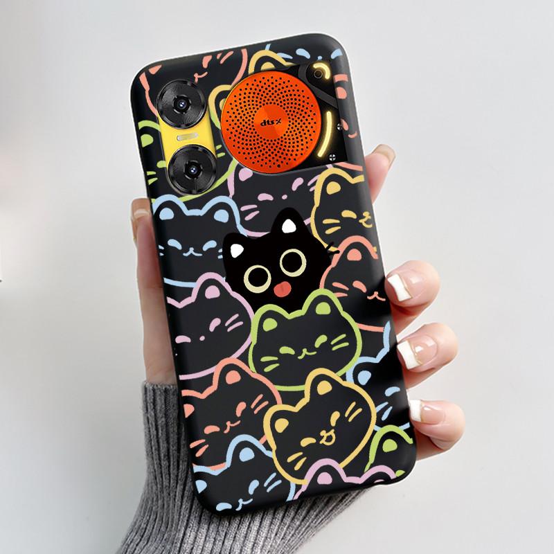 Case For ZTE Nubia Music 2 Z2460 Z2353 Music2 Phone Case Cute Rabbit Black Cover For ZTE Nubia Music Soft TPU Silicone Casing