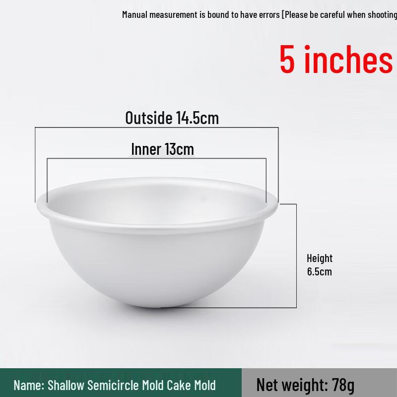 Shallow Half-Round Mochi Cake Baking Mold