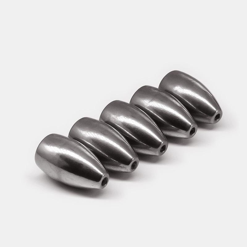 LUREPEAK Tungsten Bullet Sinking Fishing Weight - Anti-Line-Hurt, Long-Distance Casting, Anti-Hang Design