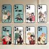 Süße Anime Spy X Family Handyhülle Für iPhone17,16,15,14,13,12 Plus,Max Weiches Silikon Schwarze Hülle