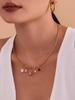 Oumeka Fruchtförmiger Zirkon-Choker mit Edelstahl-Anhänger für Damen