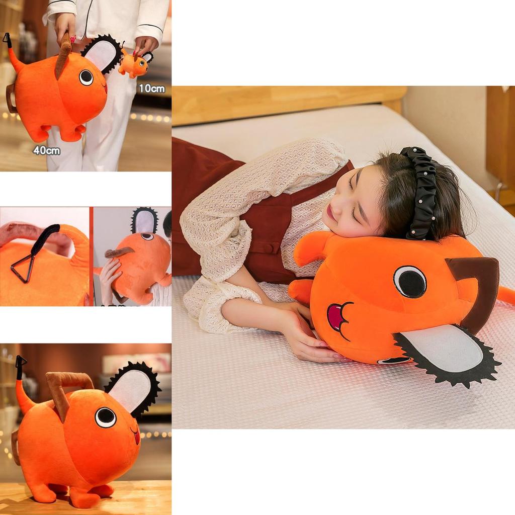 Kettingzaagman Pochita pluche speelgoed knuffel voor alle leeftijden, zacht en knuffelbaar, gemaakt van niet-giftige materialen, ideaal als verjaardags- of kerstcadeau.