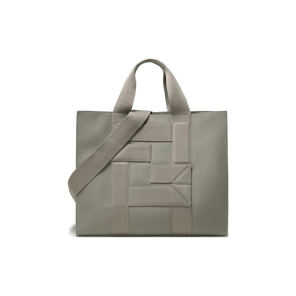 

Fendi Logo Large Capacity Canvas Tote Bag Men Tote Bag Gray Brown 7VA558-AHU6-F1F20 Basic Set (Bag+Dust Bag)